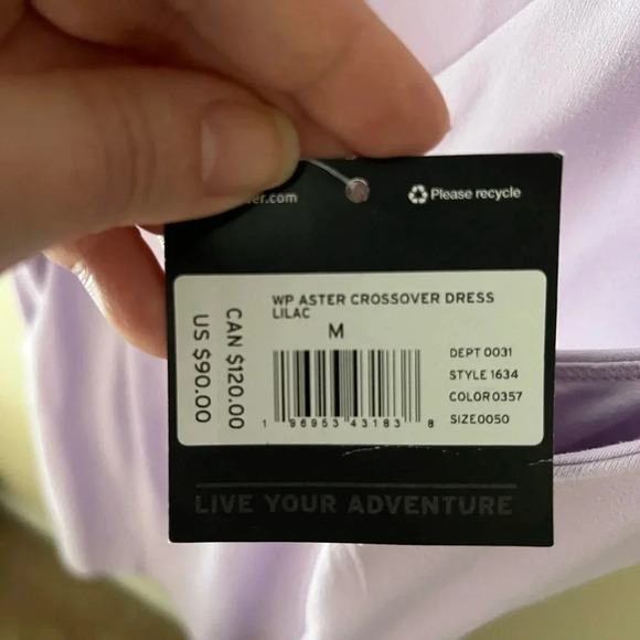 NWT Eddie Bauer aster crossover lilac purple dress sleeveless - Picture 3 of 9